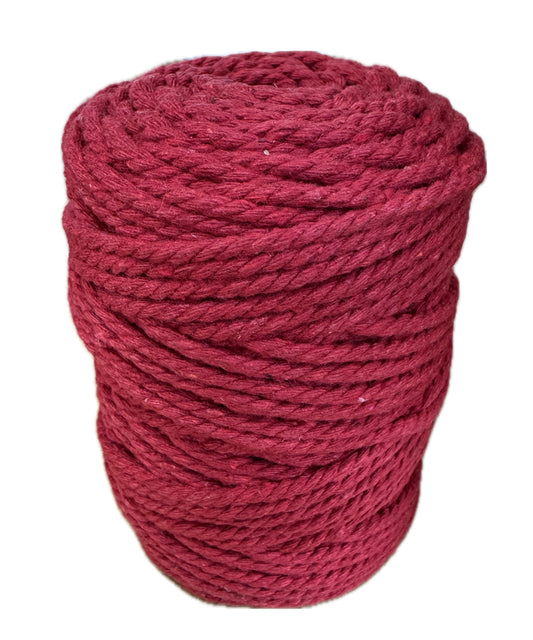 Macrame Cord Twisted - 306 3mm Red Rose 250g