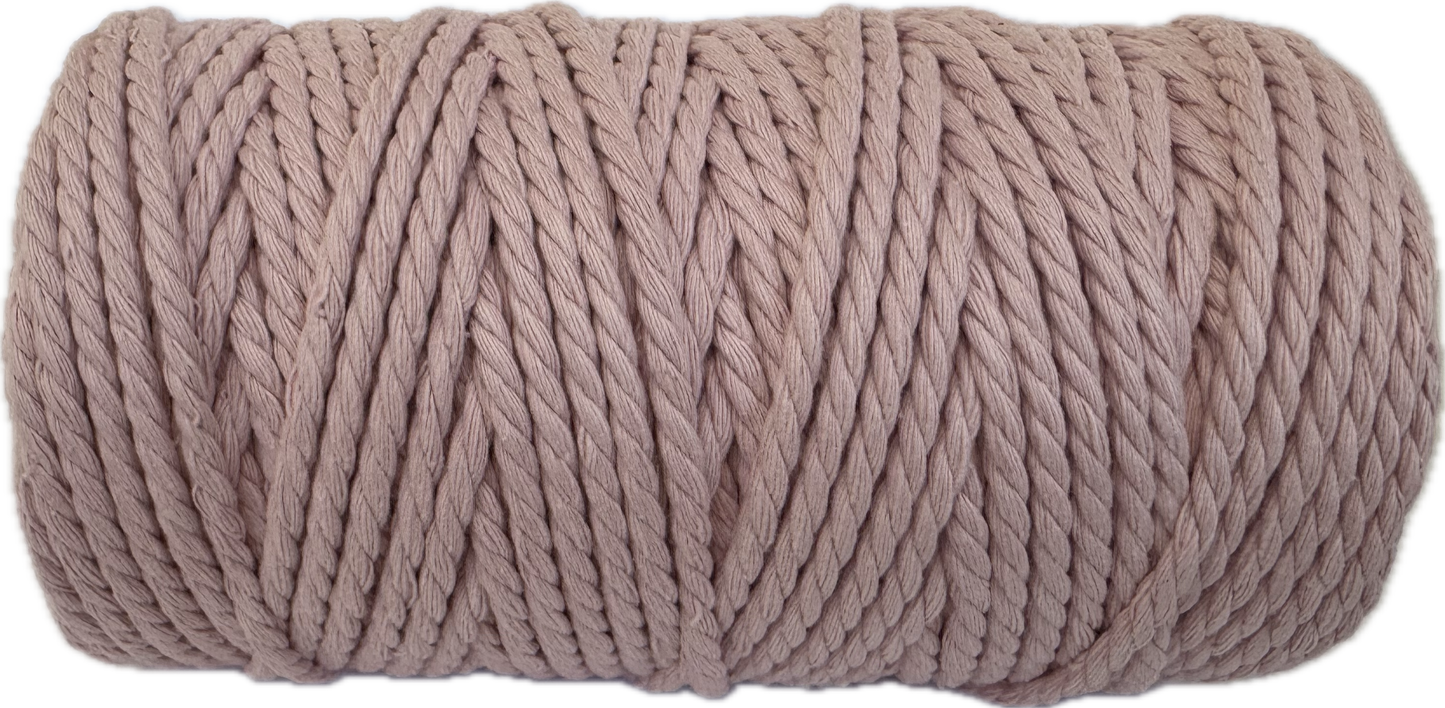 Premium Macrame Cord - 309 4mm Blush Pink 500g - 100% Cotton