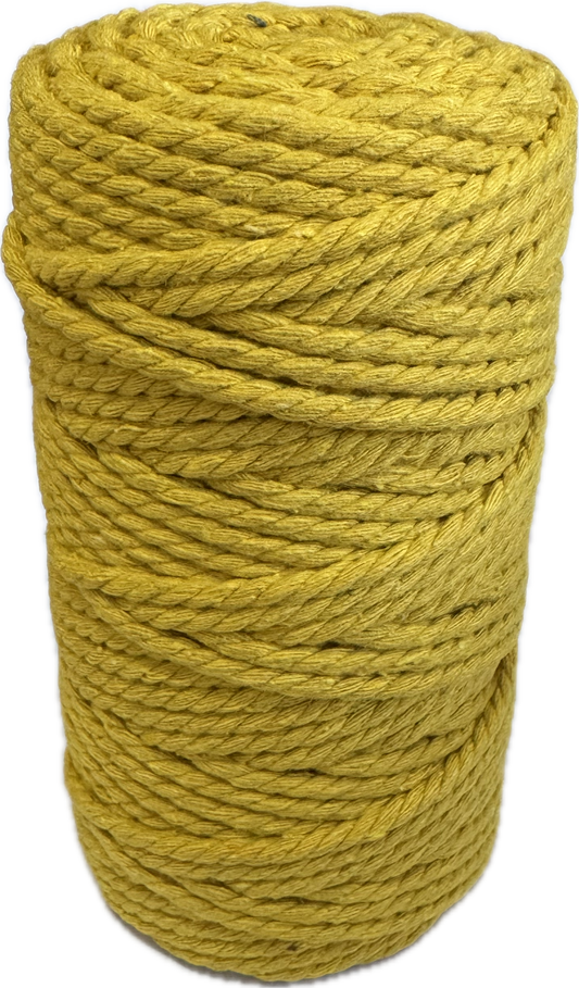 Macrame Cord Twisted - 309 5mm Lemon Yellow 500g