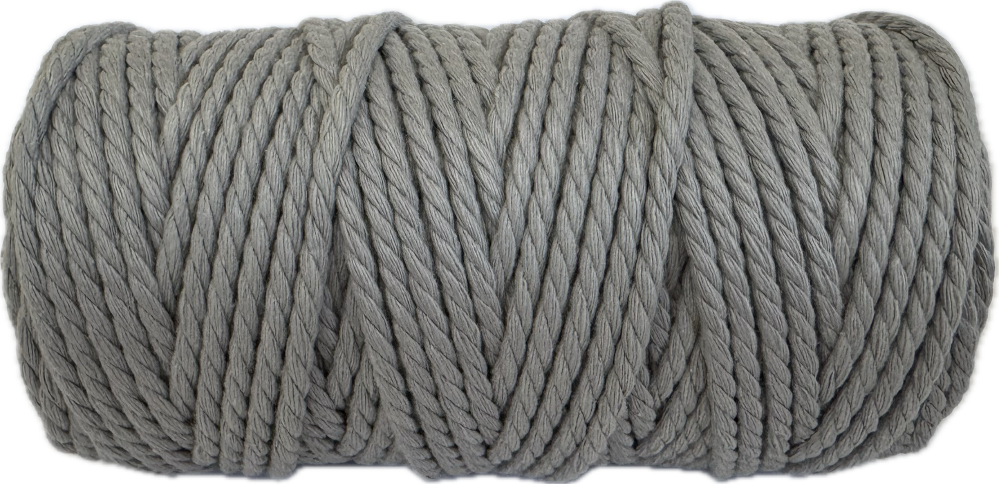 Premium Macrame Cord - 309 4mm Light Grey 500g - 100% Cotton
