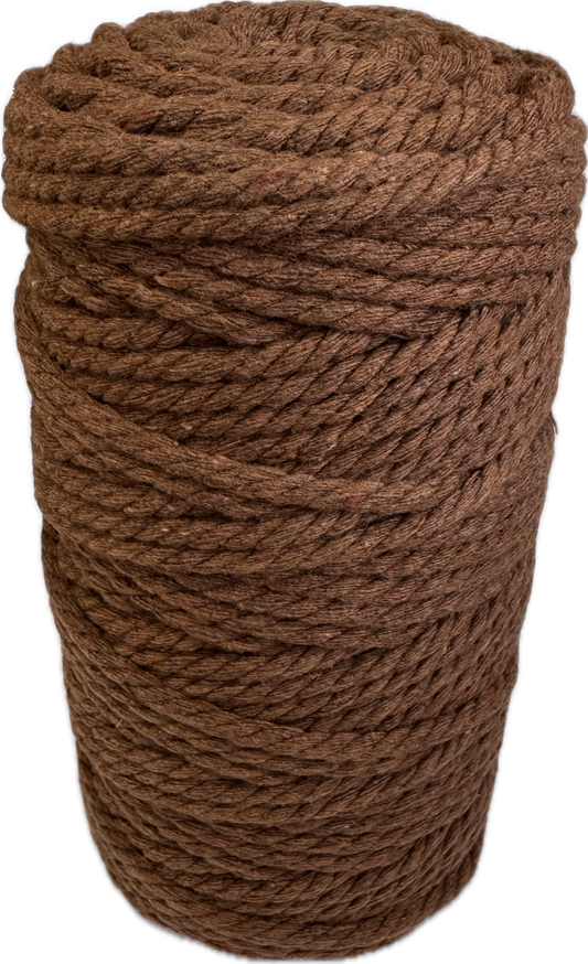Macrame Cord Twisted - 309 5mm Mustard Brown 500g