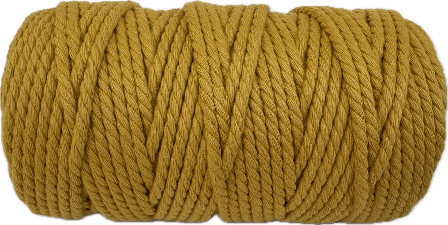 Premium Macrame Cord - 309 4mm Mustard 500g - 100% Cotton