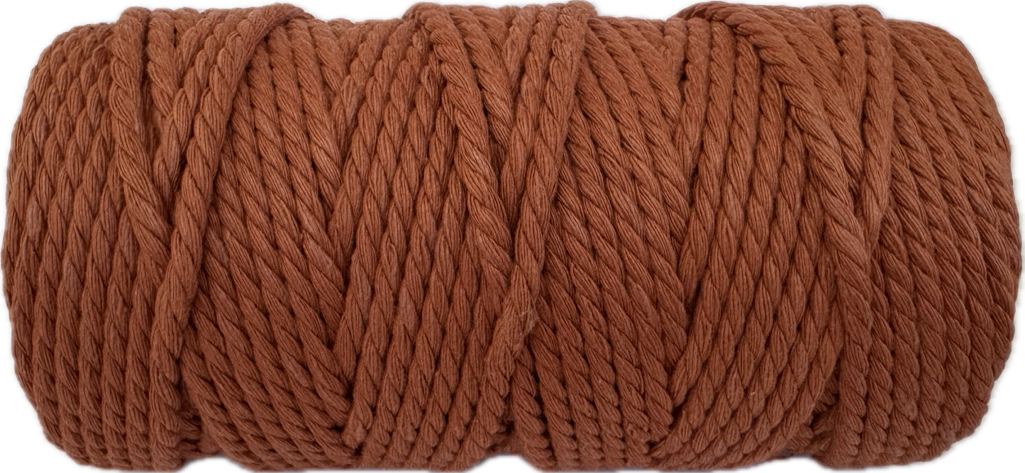 Premium Macrame Cord - 309 4mm Terracotta 500g - 100% Cotton