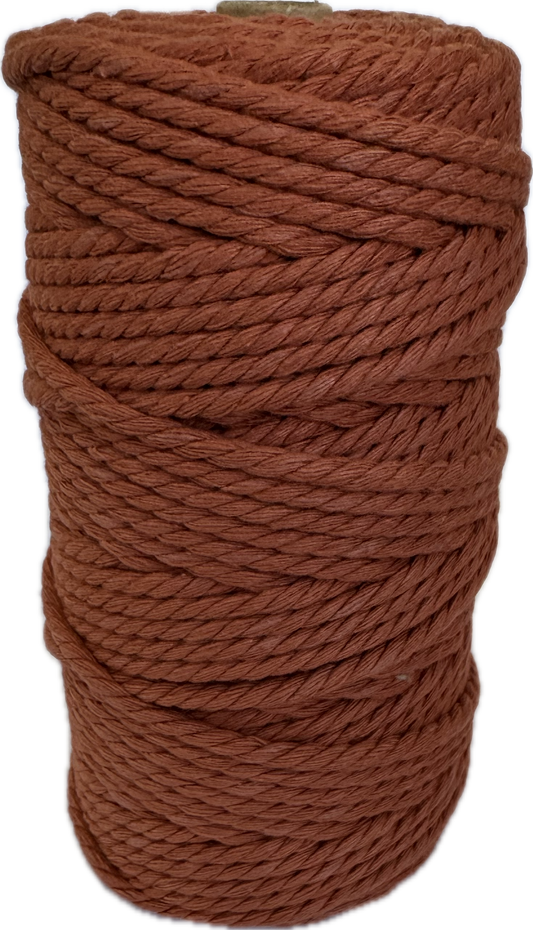Premium Macrame Cord - 309 4mm Terracotta 500g - 100% Cotton