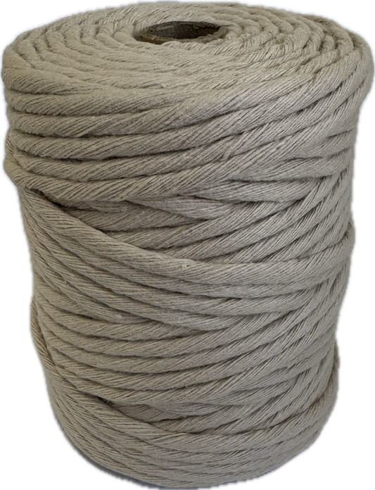 Premium Macrame Cord - 3mm Single Twist Beige 250g - 100% Cotton