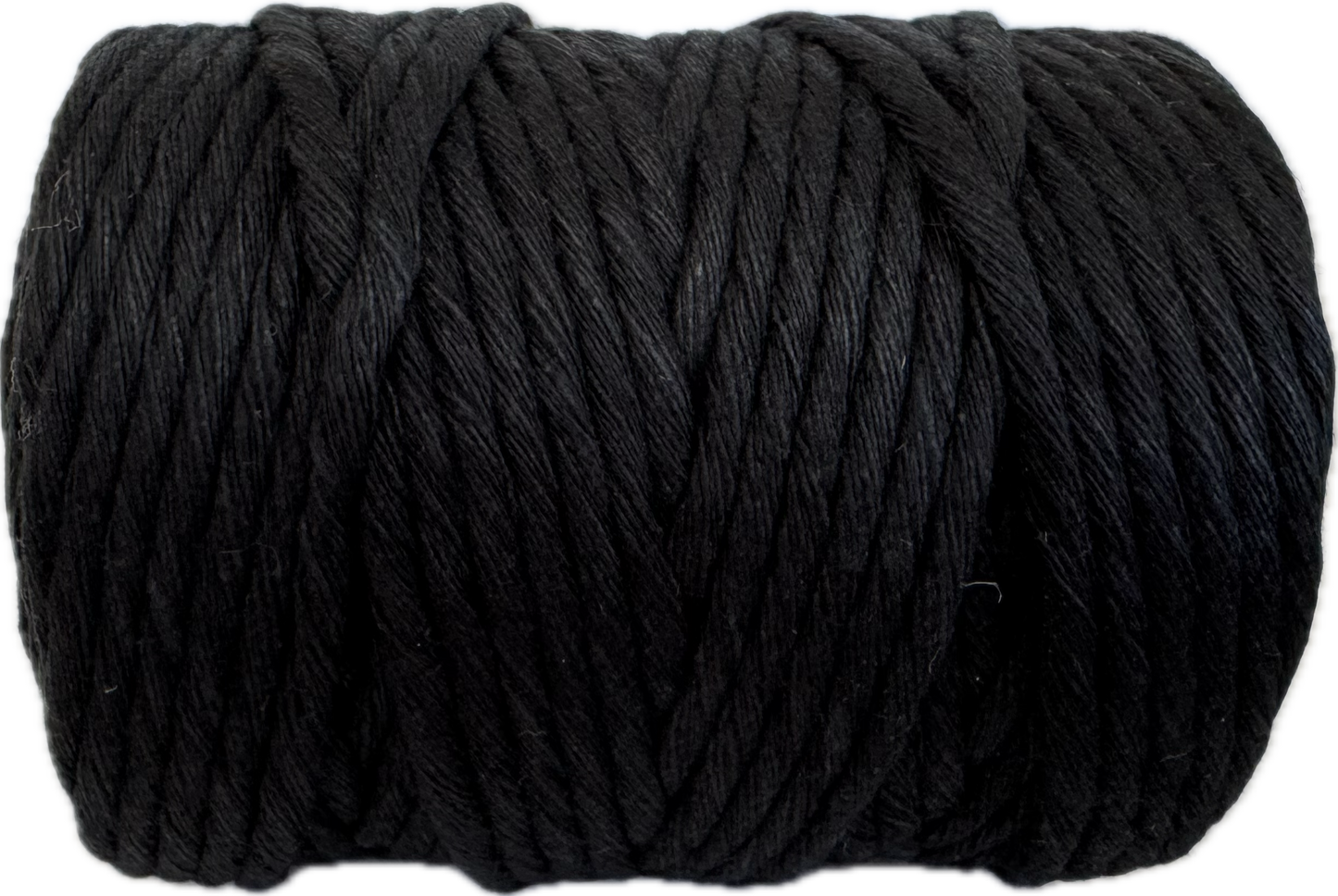 Premium Macrame Cord - 3mm Single Twist Black 250g - 100% Cotton