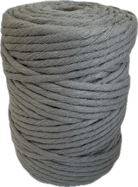 Premium Macrame Cord - 3mm Single Twist Light Grey 250g - 100% Cotton