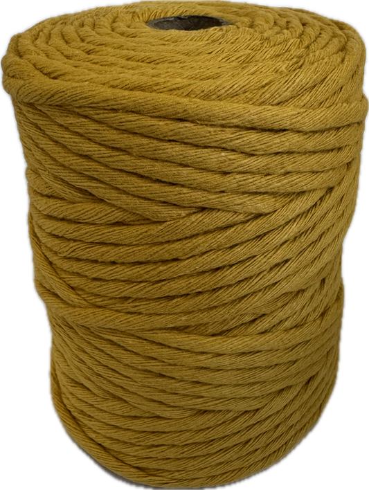 Premium Macrame Cord - 3mm Single Twist Mustard 250g - 100% Cotton