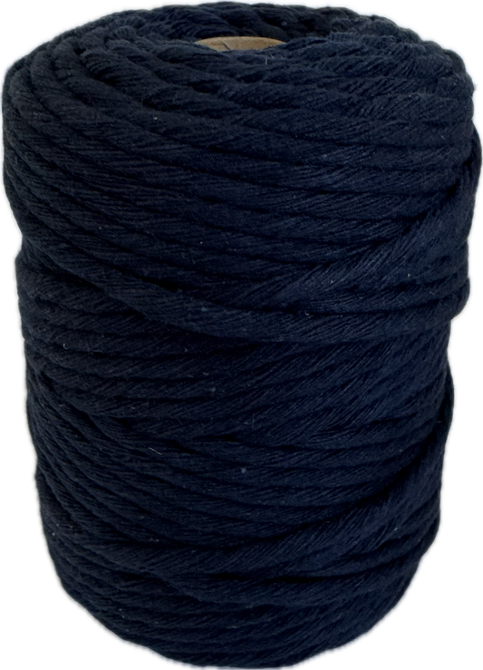 Premium Macrame Cord - 3mm Single Twist Navy 250g - 100% Cotton