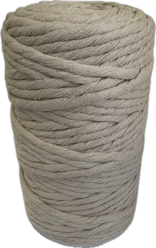 Premium Macrame Cord - 4mm Single Twist Beige 500g - 100% Cotton