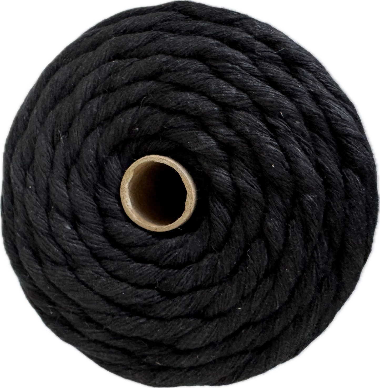Premium Macrame Cord - 4mm Single Twist Black 500g - 100% Cotton