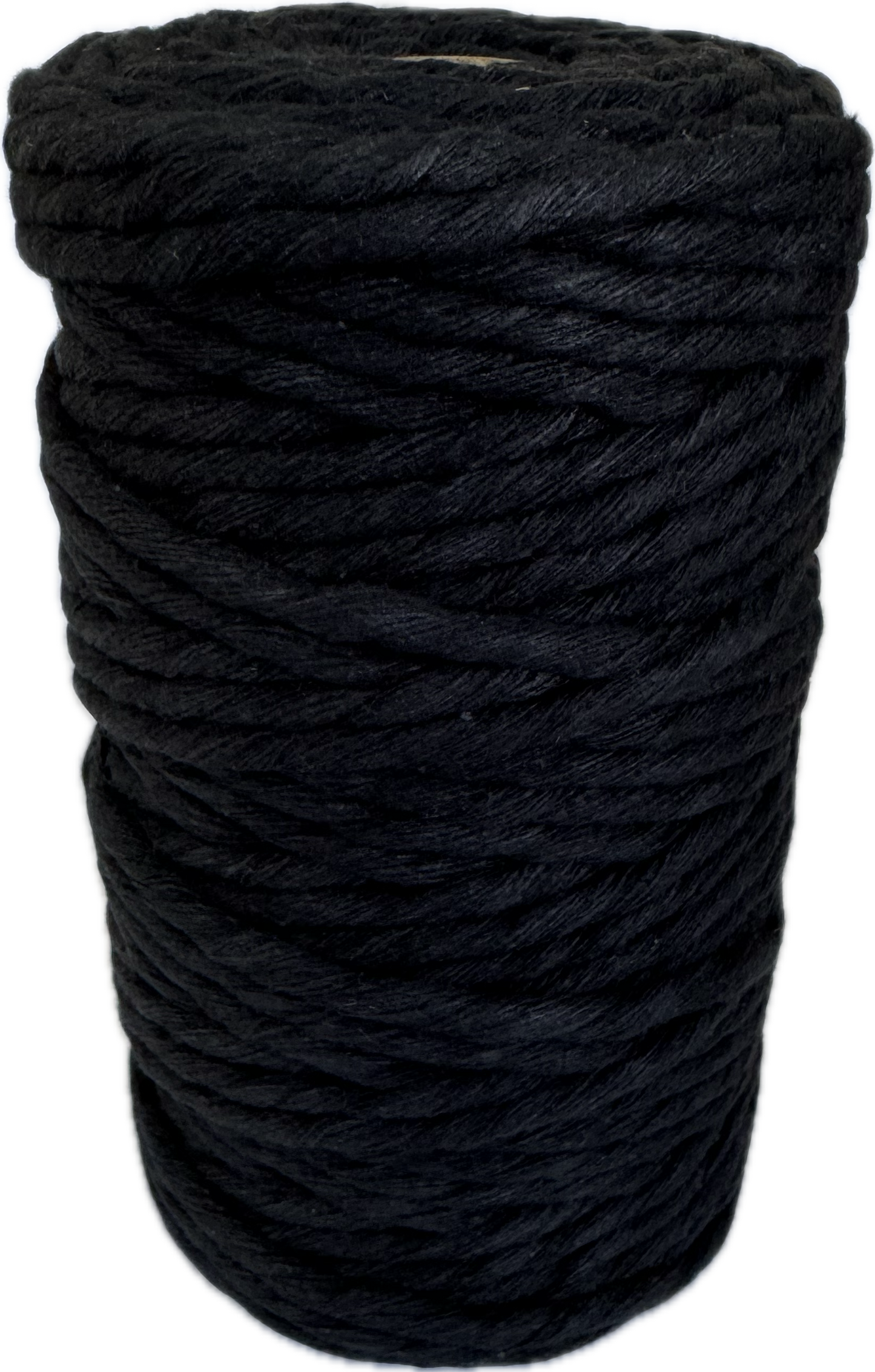 Premium Macrame Cord - 4mm Single Twist Black 500g - 100% Cotton