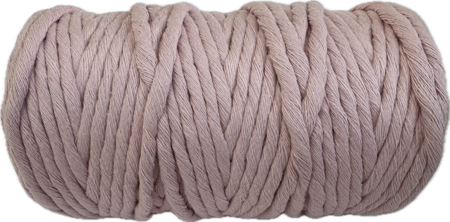 Premium Macrame Cord - 4mm Single Twist Blush Pink 500g - 100% Cotton