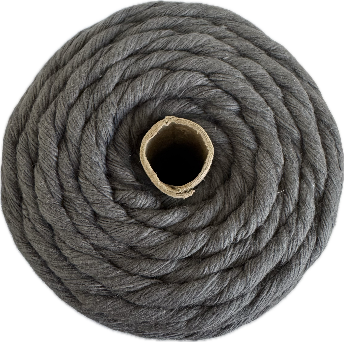 Premium Macrame Cord - 4mm Single Twist Dark Grey 500g - 100% Cotton