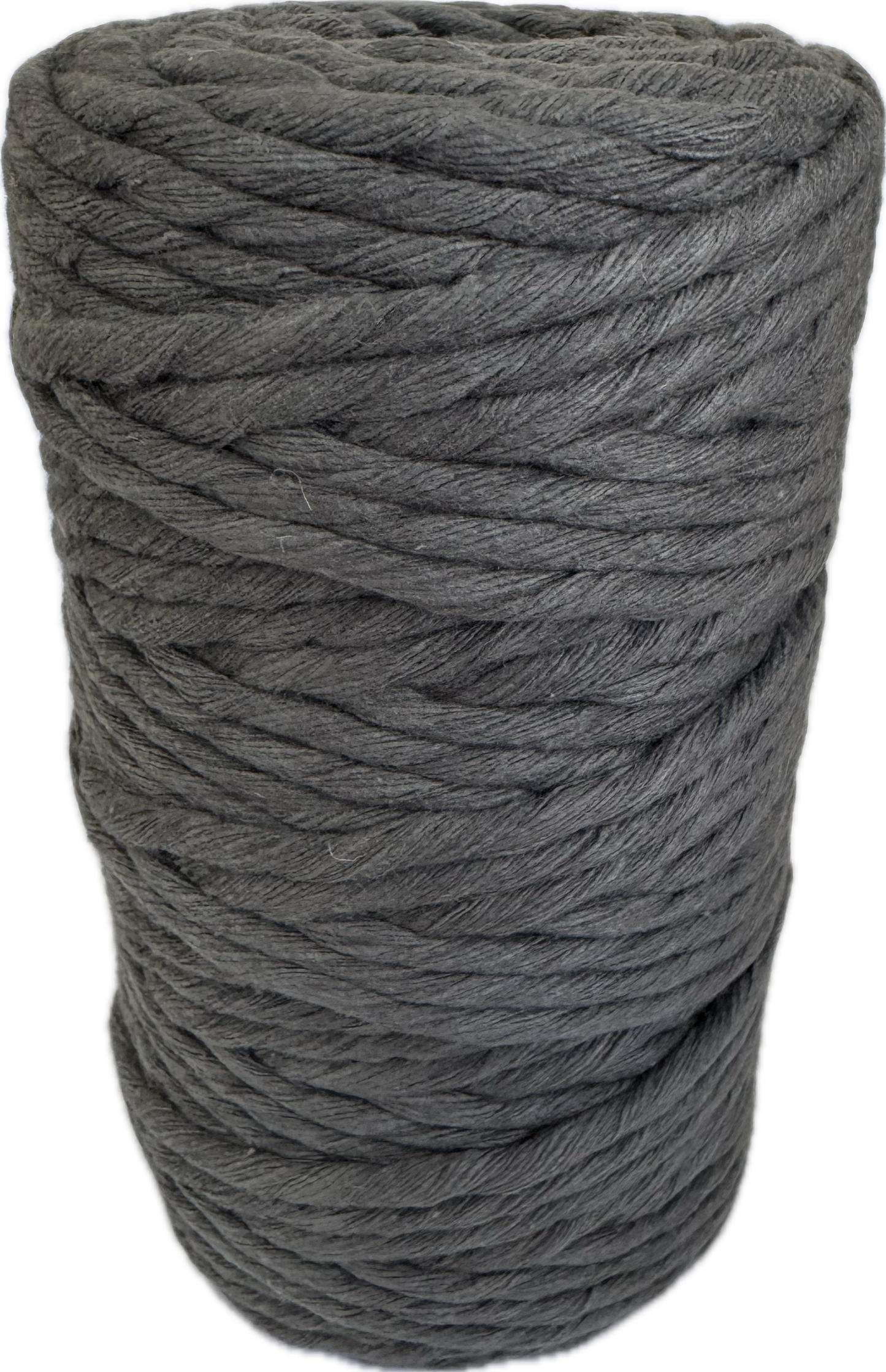 Premium Macrame Cord - 4mm Single Twist Dark Grey 500g - 100% Cotton