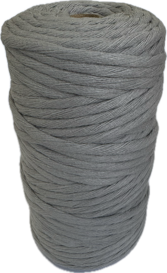 Premium Macrame Cord - 4mm Single Twist Light Grey 500g - 100% Cotton