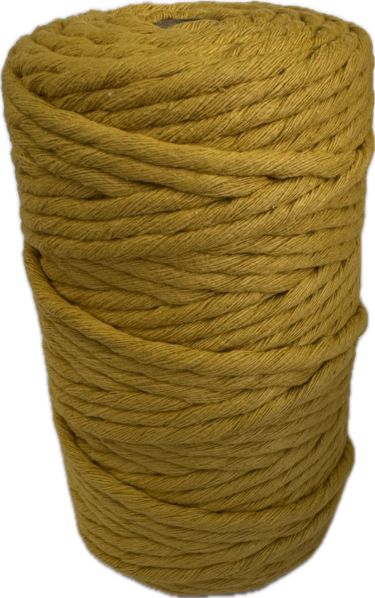 Premium Macrame Cord - 4mm Single Twist Mustard 500g - 100% Cotton