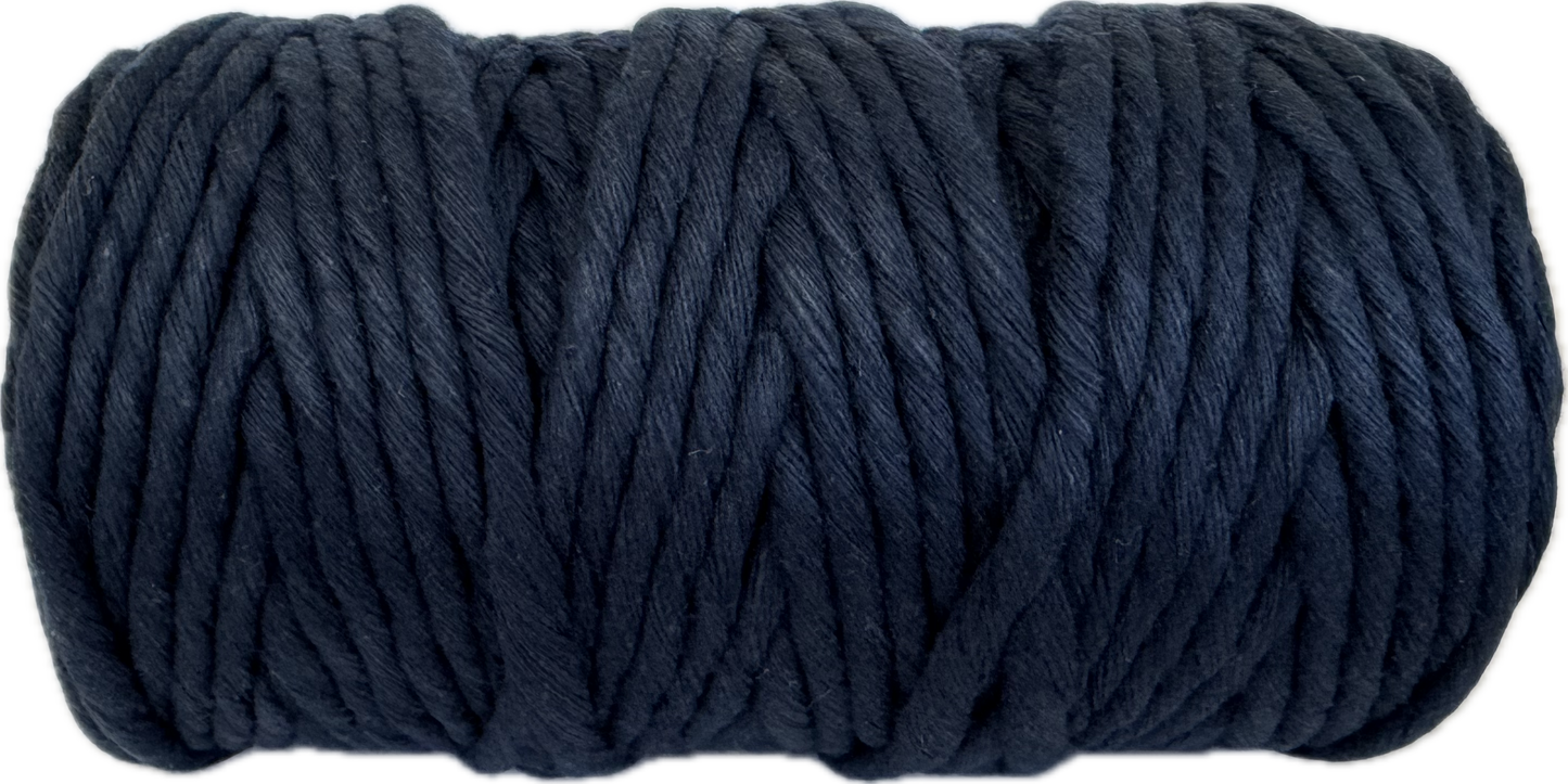Premium Macrame Cord - 4mm Single Twist Navy 500g - 100% Cotton