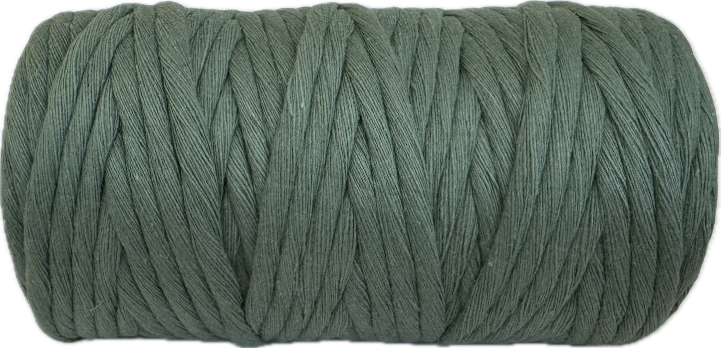 Premium Macrame Cord - 4mm Single Twist Sage Green 500g - 100% Cotton