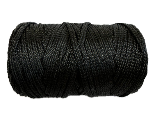 Black 3mm Utility Flat Braid (250g, +-62m)