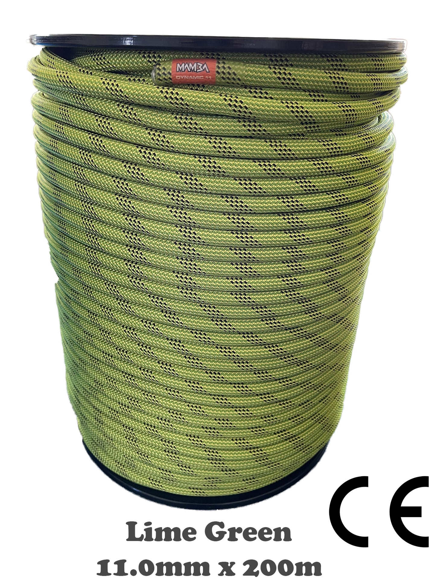 Dynamic Rope - 100% Nylon - 11.0mm x 200m Lime Green