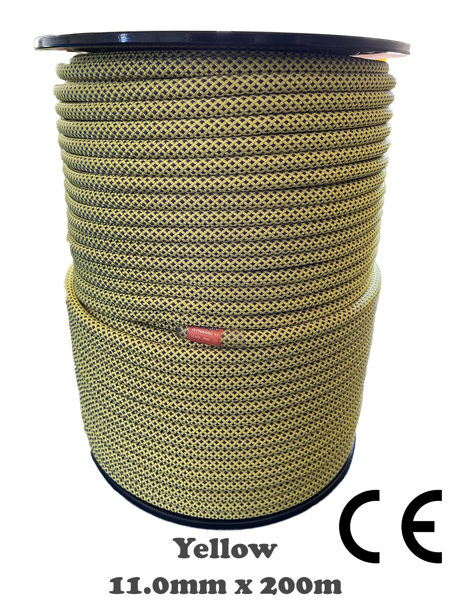 Dynamic Rope - 100% Nylon - 11.0mm x 200m Yellow