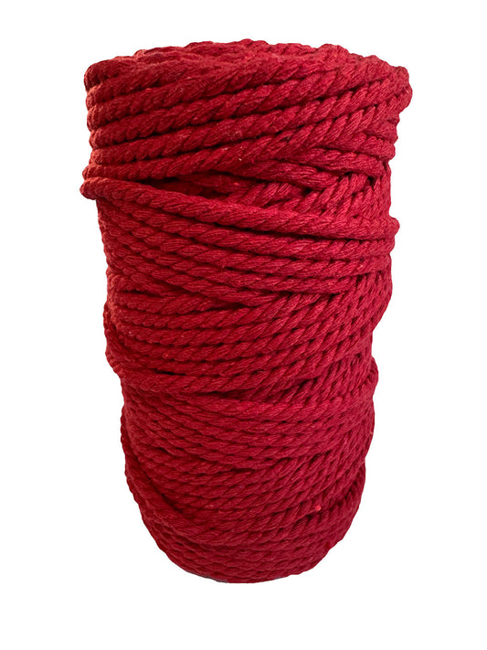 Macrame Cord Twisted - 309 5mm Red Rose 500g