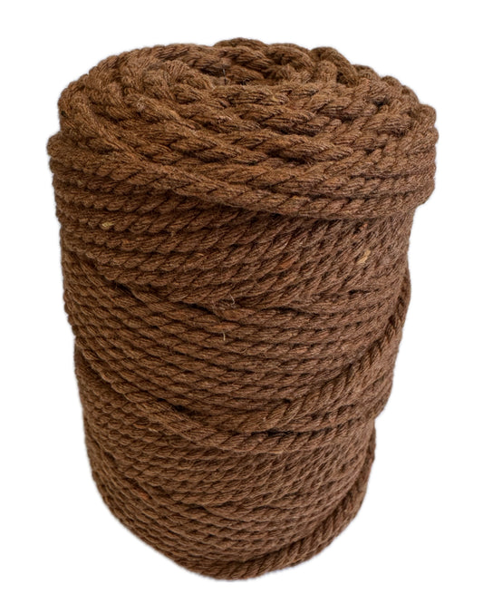 Macrame Cord Twisted - 306 3mm Mustard Brown 250g