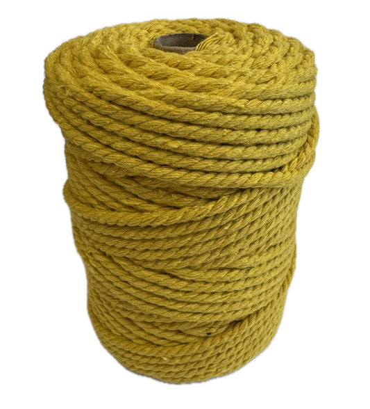 Macrame Cord Twisted - 306 3mm Lemon Yellow 250g