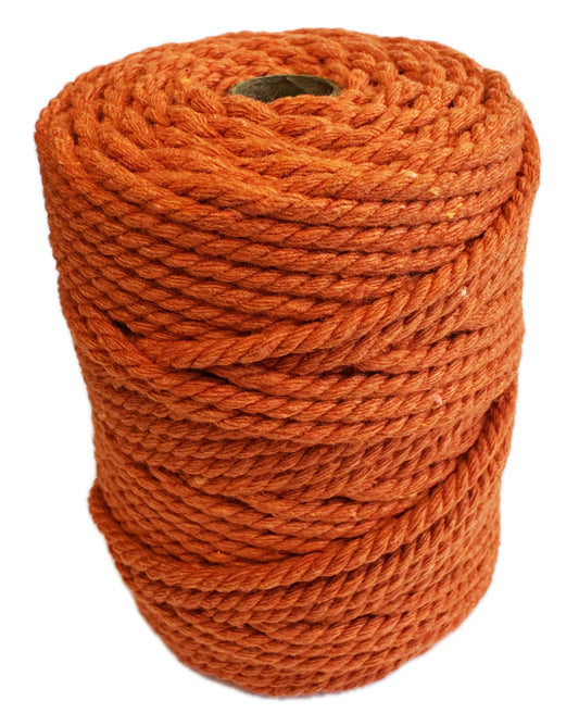Macrame Cord Twisted - 306 3mm Orange 250g