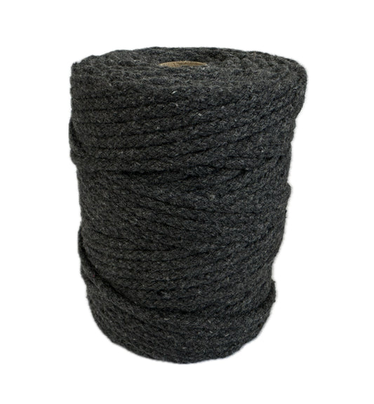Macrame Flat Braid - 4mm Ash Grey 250g