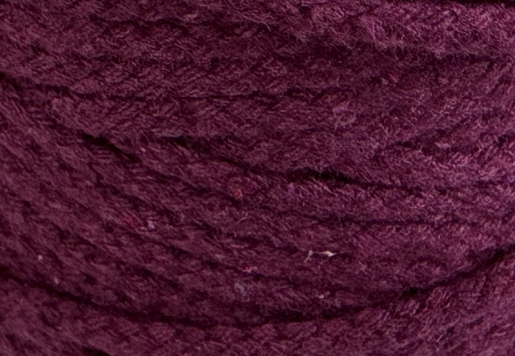 Macrame Flat Braid - 4mm Magenta 250g