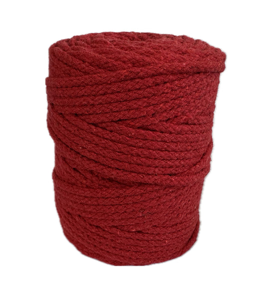 Macrame Flat Braid - 4mm Red Rose 250g