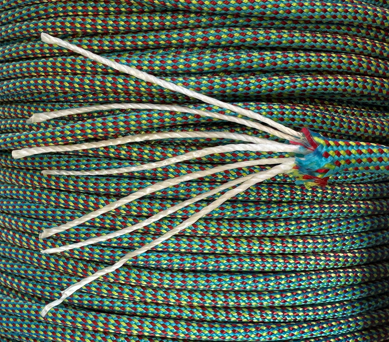 Paracord 550 Type III - 100% Nylon - 100m Blue, Red and Yellow