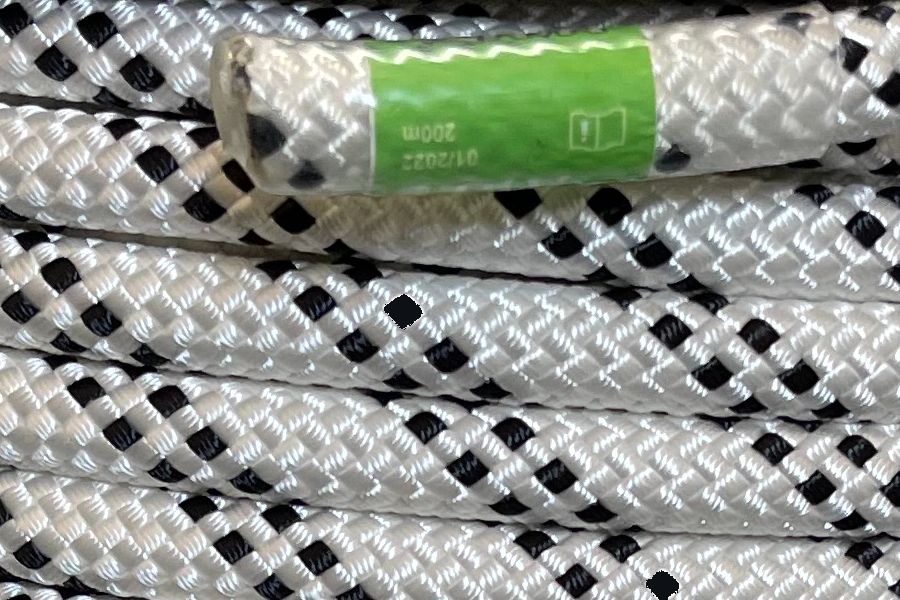 Static Rope - 10.5mm x 200m - White with black markers