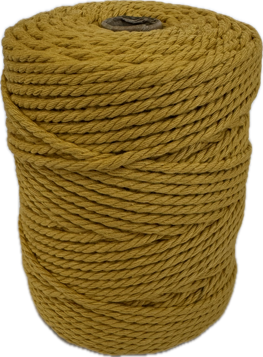 Premium Macrame Cord - 304 2mm Mustard 250g - 100% Cotton