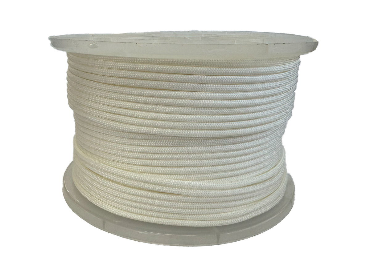 Corde Paracord 550 – 3m, 4mm, Nylon 7 Brins, Blanc, 500LB